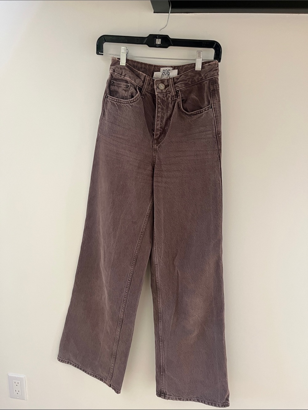 BDG Wide-Leg High-Rise Jeans in Faded Brownish Mauve